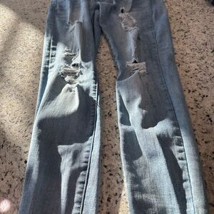 Judy Blue Light Wash Distressed Skinny Jeans